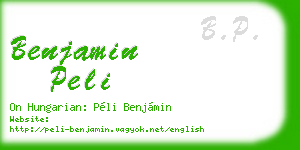 benjamin peli business card