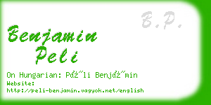 benjamin peli business card